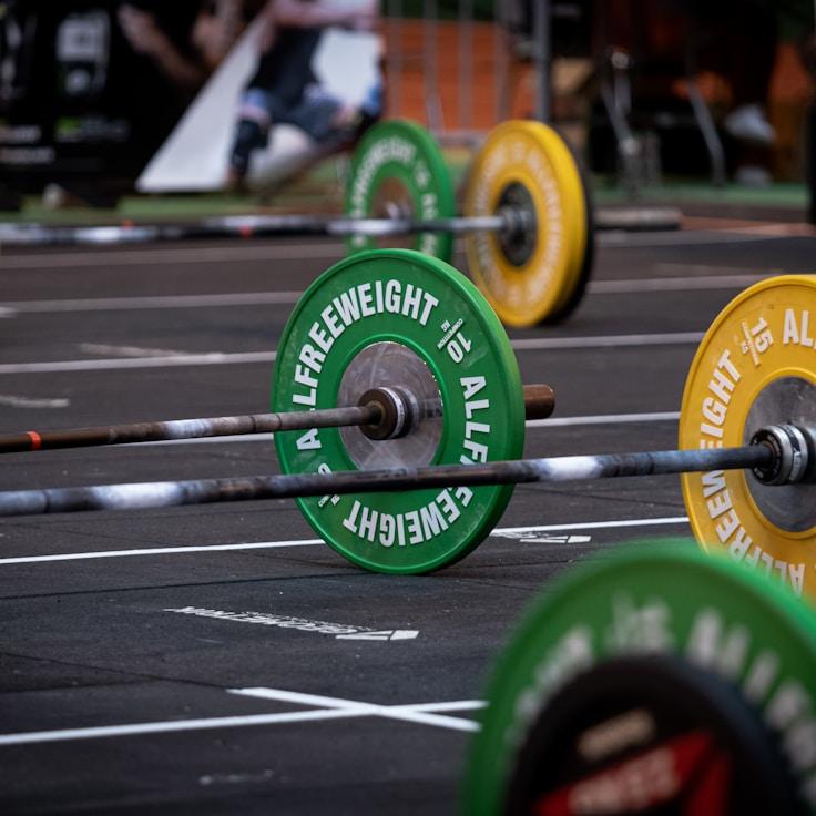 Professional gym interior with weight equipment